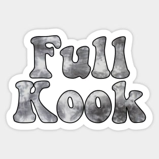 Tie Dye Grey Full Kook Sticker